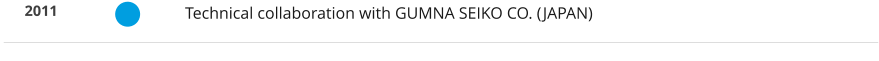 2011 Technical collaboration with GUMNA SEIKO CO. (JAPAN)